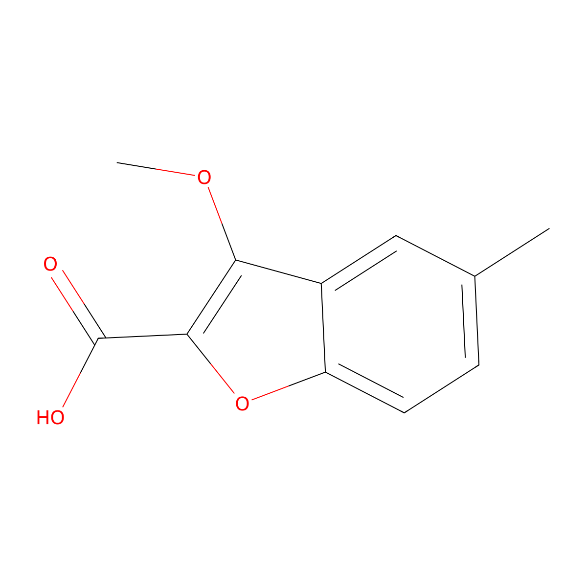 3-Methoxy-5-methylbenzofuran-2-carboxylic acid molecular structure, CAS 1557010-09-9