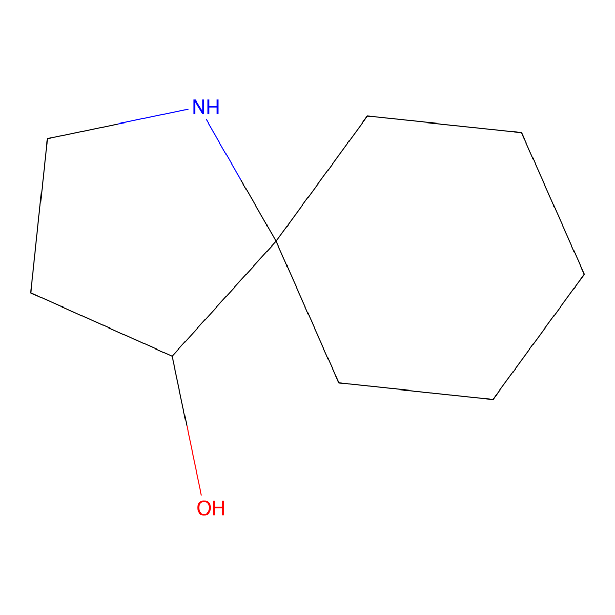 1-Azaspiro(4.5)decan-4-ol molecular structure, CAS 1557017-04-5
