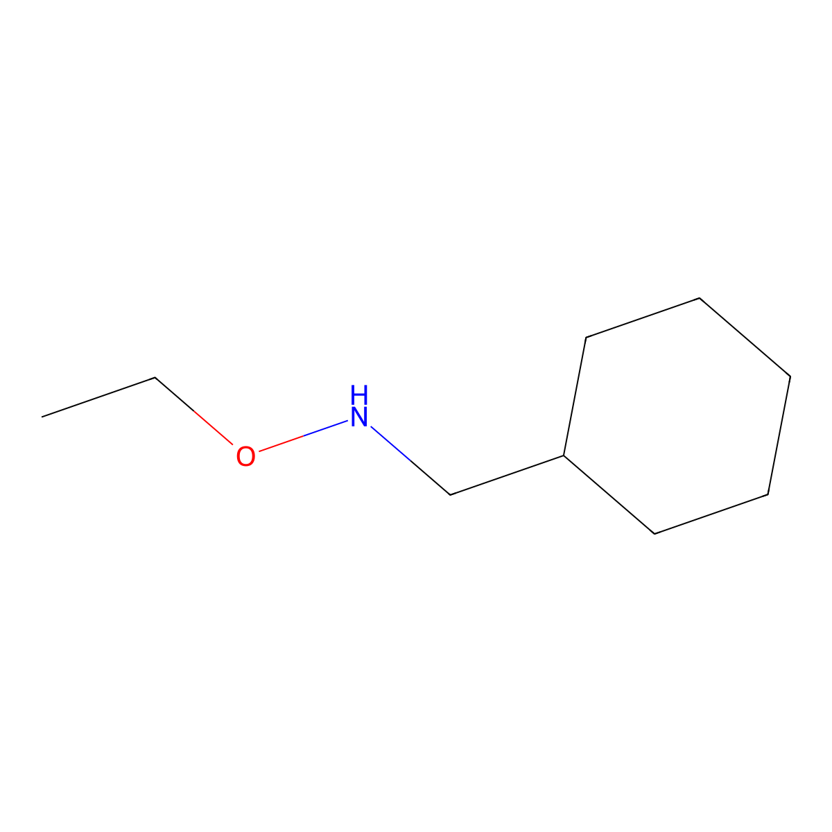 (Cyclohexylmethyl)(ethoxy)amine molecular structure, CAS 1557017-25-0