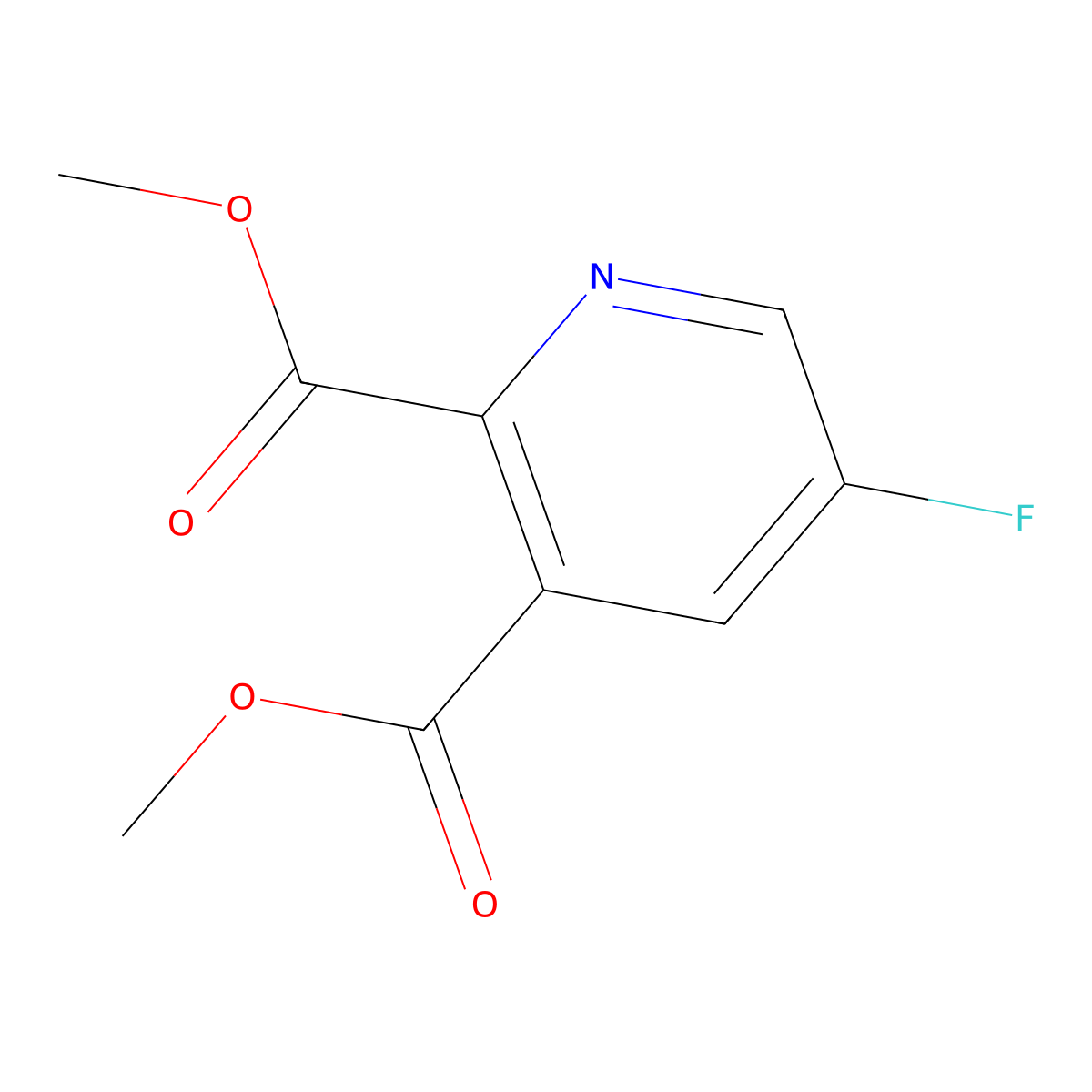 Dimethyl 5-fluoropyridine-2,3-dicarboxylate molecular structure, CAS 155702-14-0