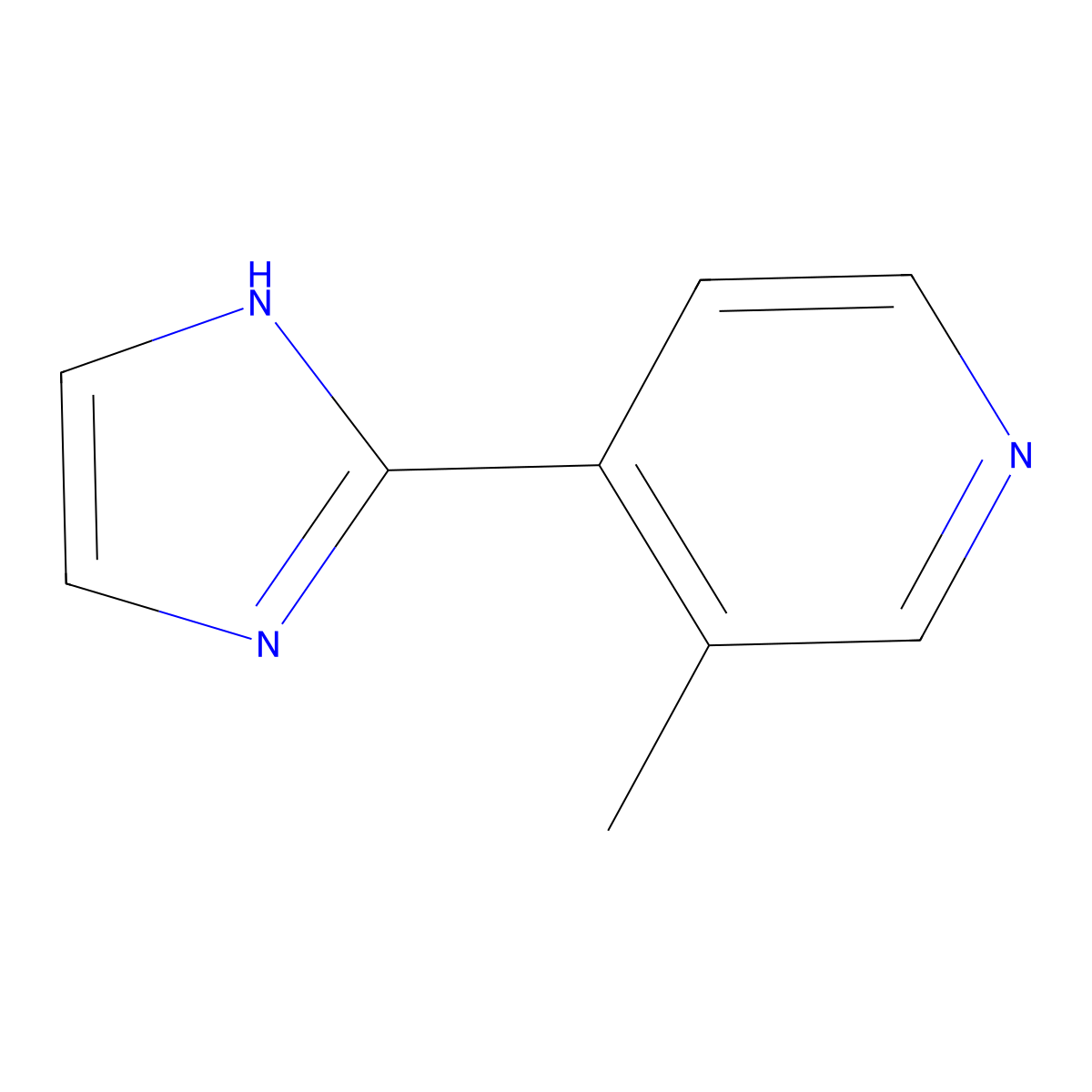 4-(1H-imidazol-2-yl)-3-methylpyridine molecular structure, CAS 1557064-54-6