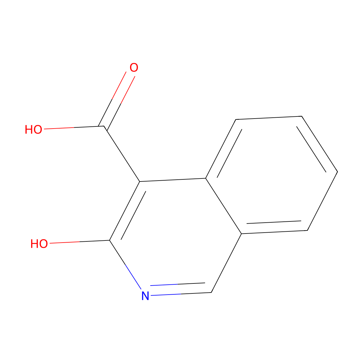 3-Hydroxyisoquinoline-4-carboxylic acid molecular structure, CAS 1557075-72-5
