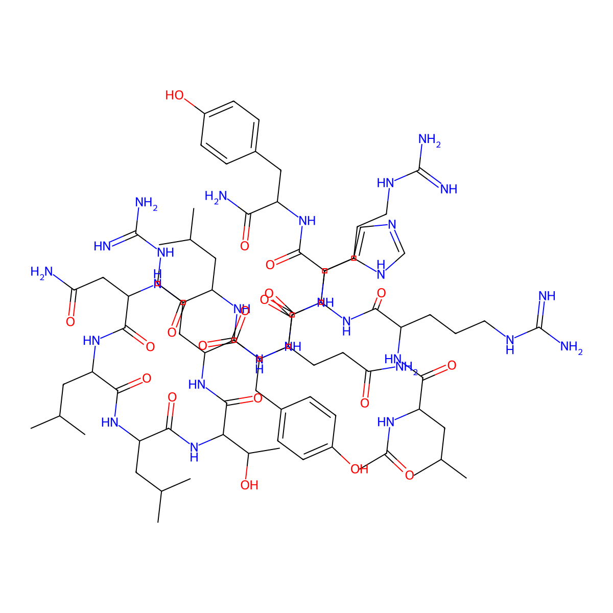 neuropeptide Y (24-36) amide, N-acetyl-(Leu(28,31))- molecular structure, CAS 155709-24-3