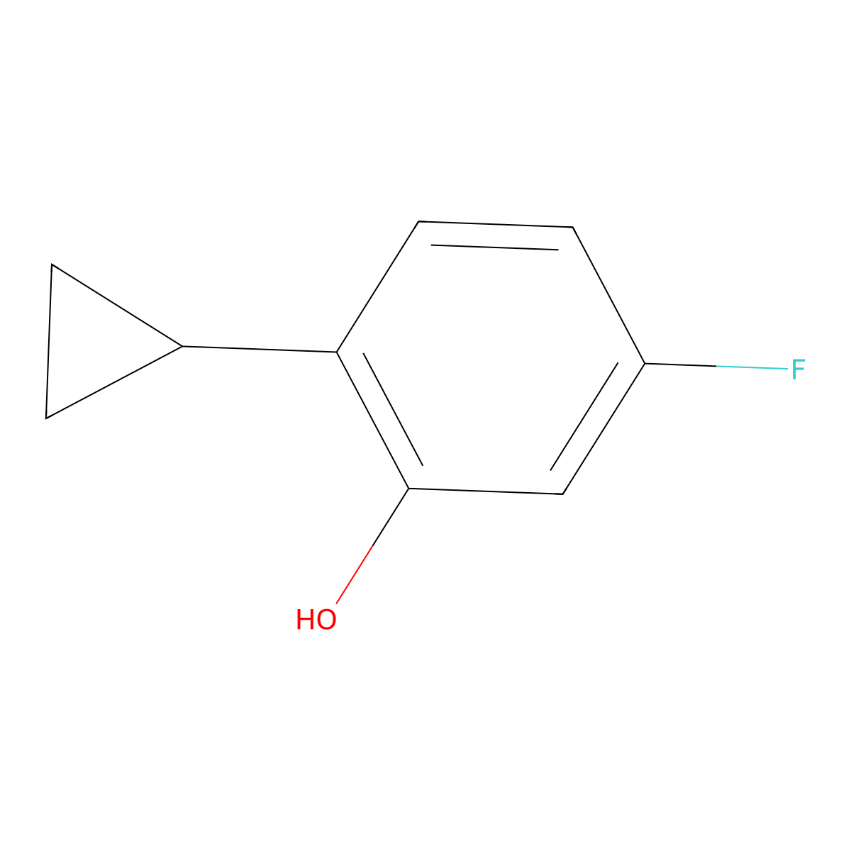 5-Fluoro-2-cyclopropylphenol molecular structure, CAS 1557096-27-1