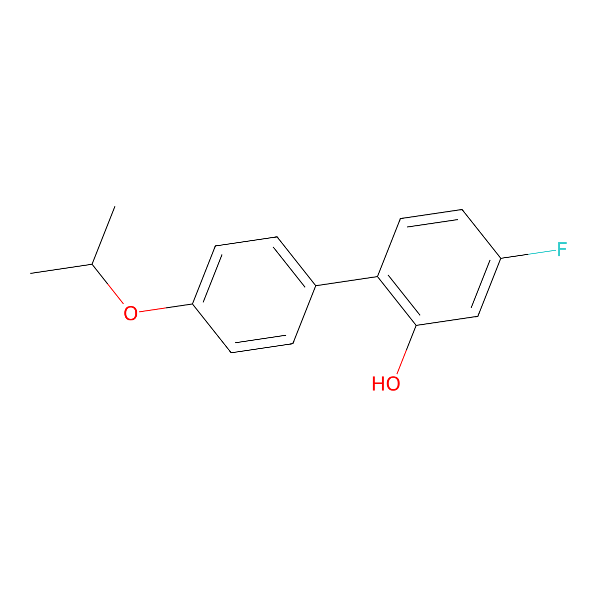 4-Fluoro-4'-(1-methylethoxy)[1,1'-biphenyl]-2-ol molecular structure, CAS 1557097-01-4