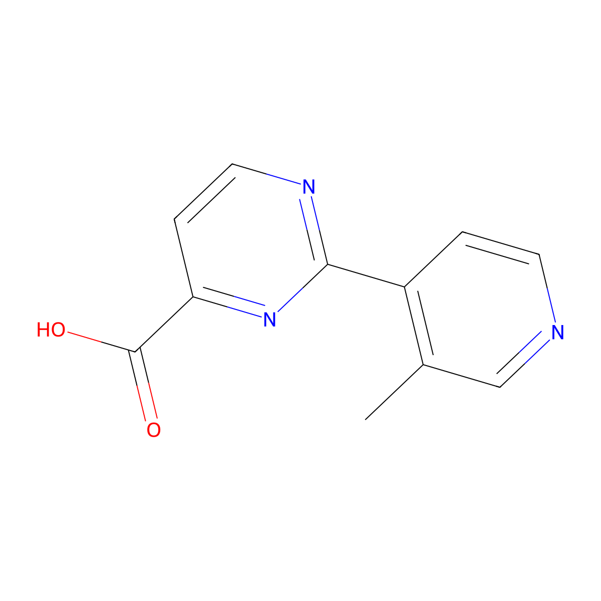 2-(3-Methylpyridin-4-yl)pyrimidine-4-carboxylic acid molecular structure, CAS 1557125-19-5