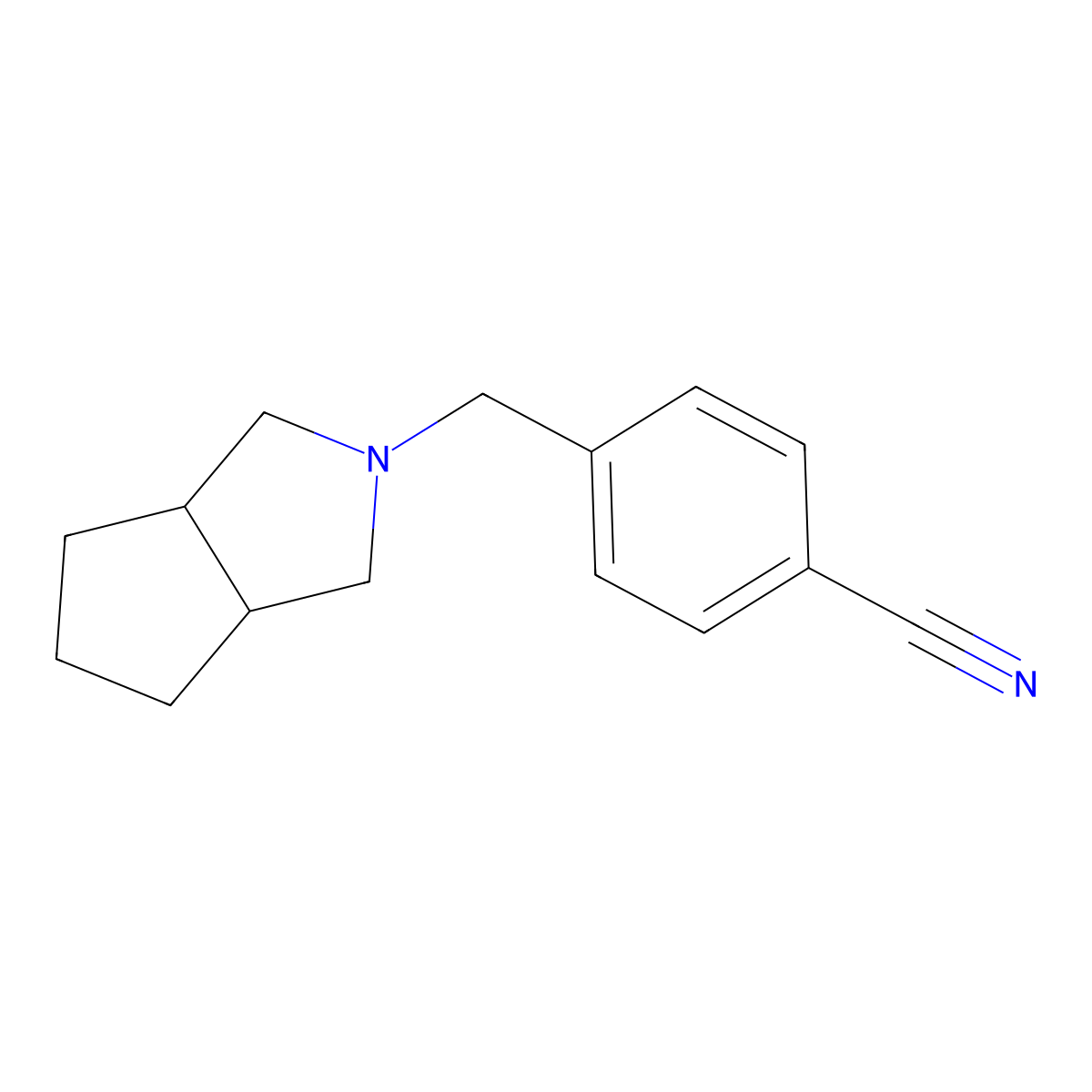 4-({Octahydrocyclopenta[c]pyrrol-2-yl}methyl)benzonitrile molecular structure, CAS 1557129-05-1