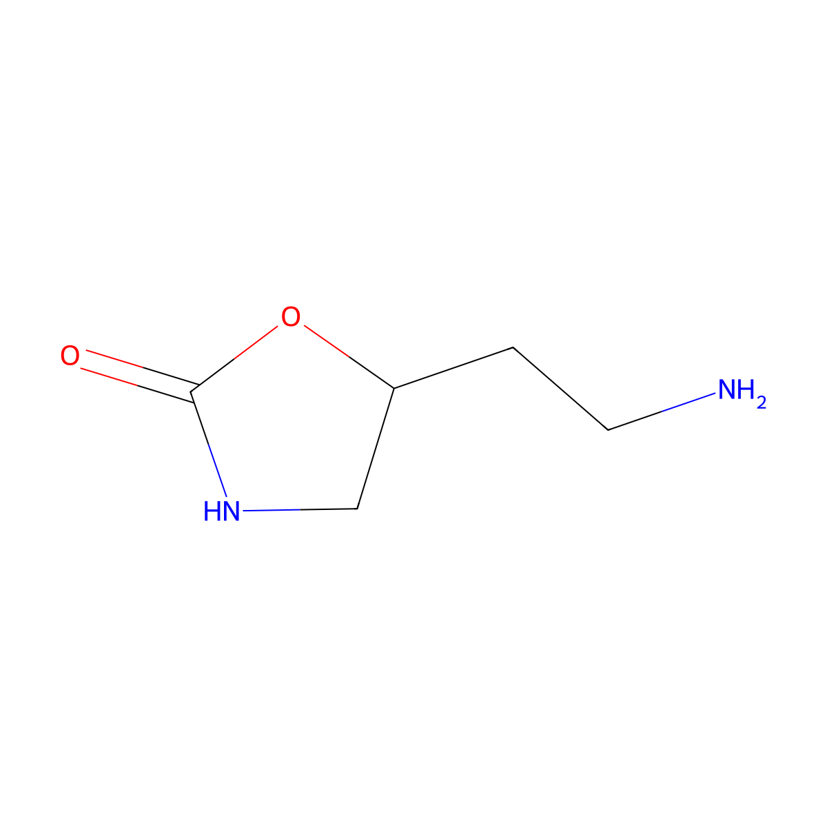 5-(2-Aminoethyl)-1,3-oxazolidin-2-one molecular structure, CAS 1557137-52-6