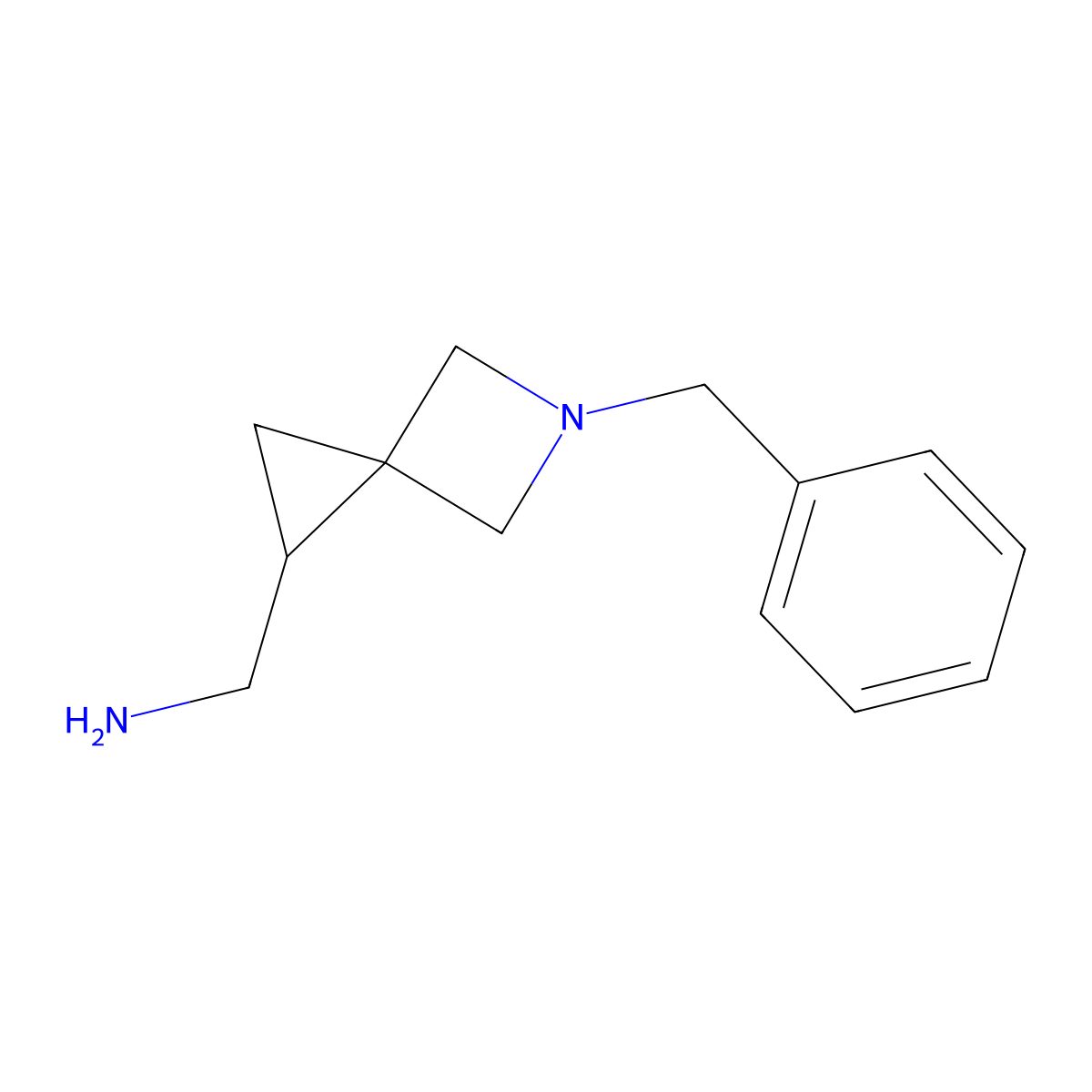 (5-Benzyl-5-azaspiro[2.3]hexan-1-yl)methanamine molecular structure, CAS 1557140-29-0