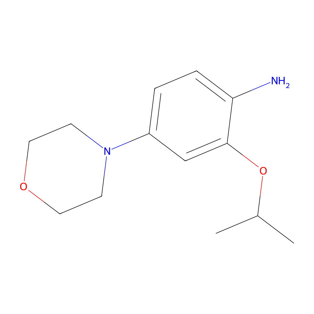 2-Isopropoxy-4-morpholinoaniline molecular structure, CAS 1557147-95-1