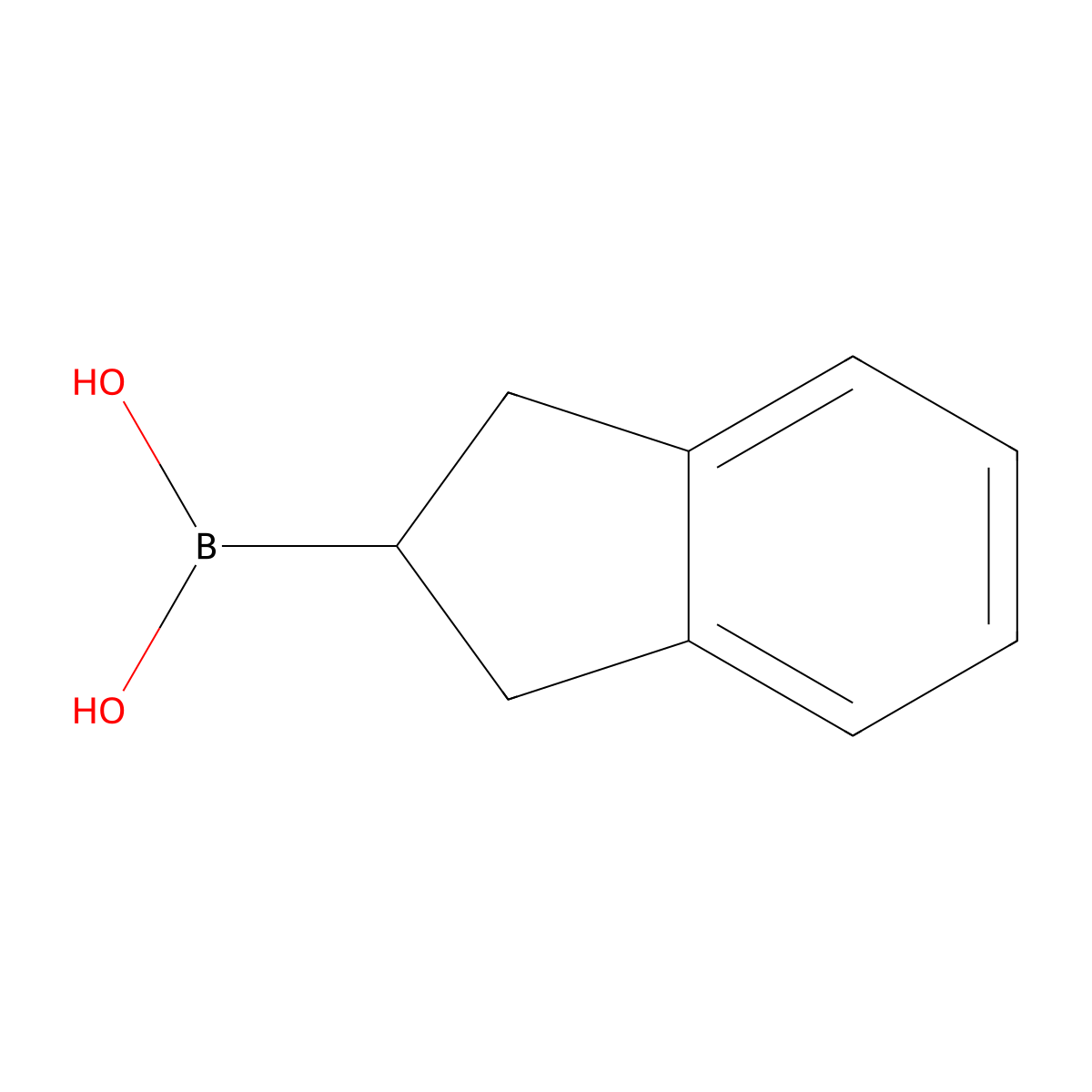 (2,3-dihydro-1H-inden-2-yl)boronic acid molecular structure, CAS 1557159-16-6