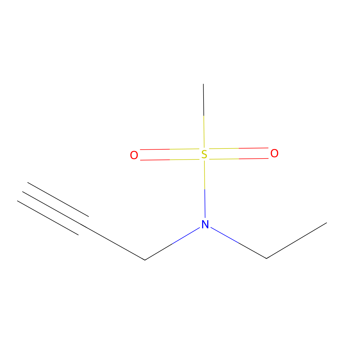 N-ethyl-N-(prop-2-yn-1-yl)methanesulfonamide molecular structure, CAS 1557186-73-8