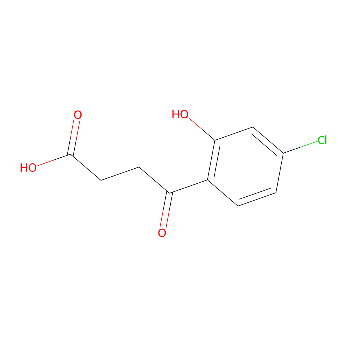 4-(4-Chloro-2-hydroxyphenyl)-4-oxobutanoic acid molecular structure, CAS 15572-01-7