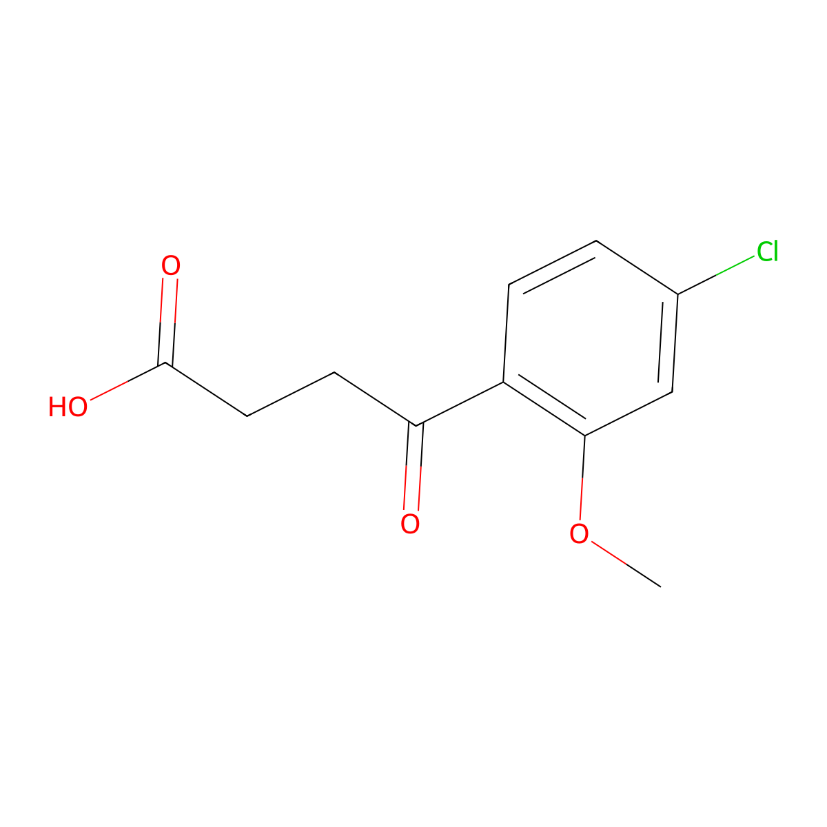 4-(4-Chloro-2-methoxyphenyl)-4-oxobutyric acid molecular structure, CAS 15572-02-8