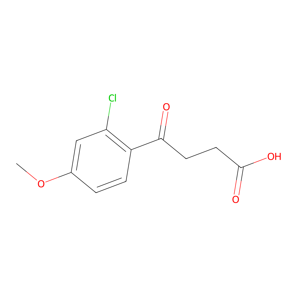 4-(2-Chloro-4-methoxyphenyl)-4-oxobutanoic acid molecular structure, CAS 15572-03-9