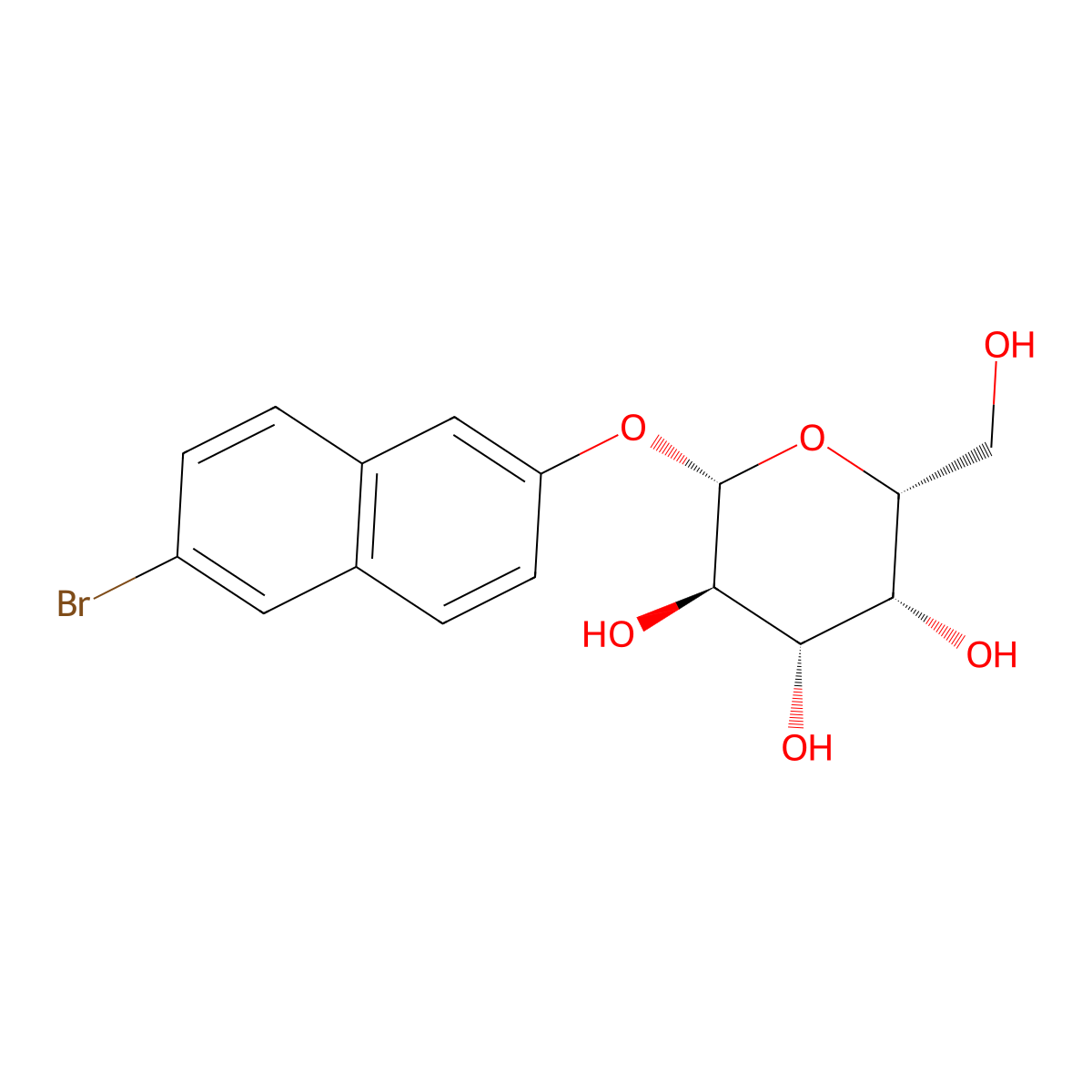 6-Bromo-2-naphthalenyl beta-D-galactopyranoside molecular structure, CAS 15572-30-2
