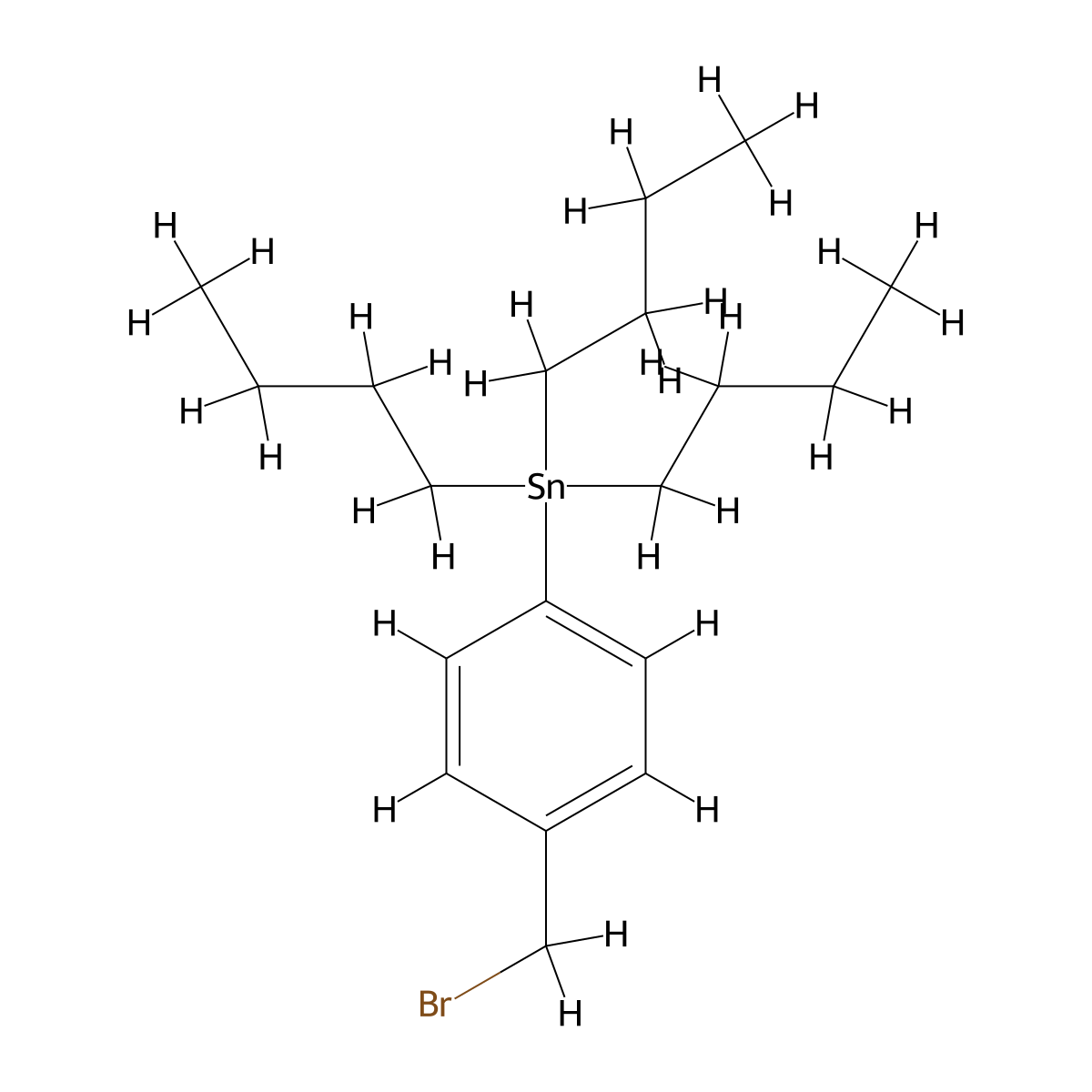 [4-(Bromomethyl)phenyl]tributylstannane molecular structure, CAS 155720-49-3