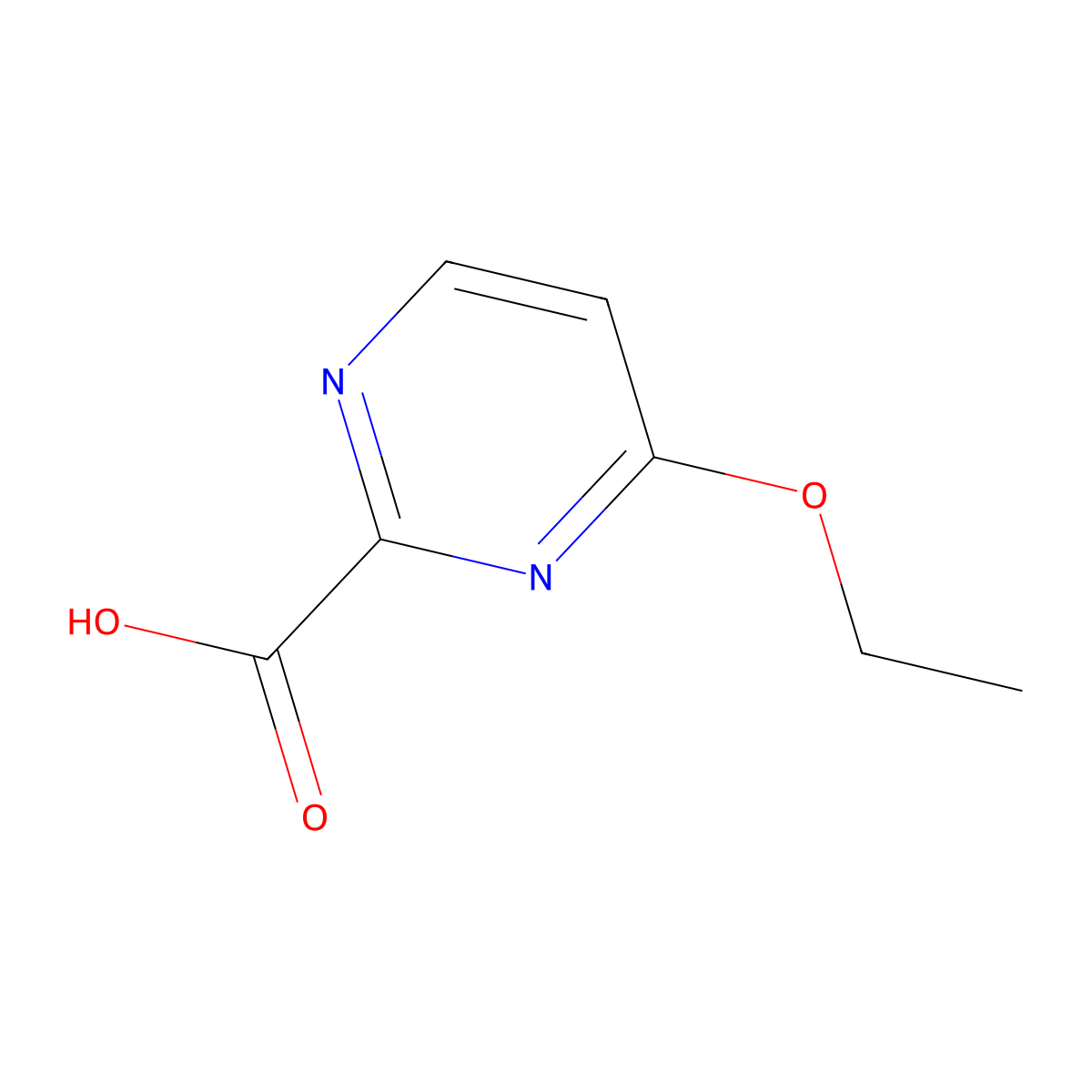 4-Ethoxypyrimidine-2-carboxylic acid molecular structure, CAS 1557200-25-5