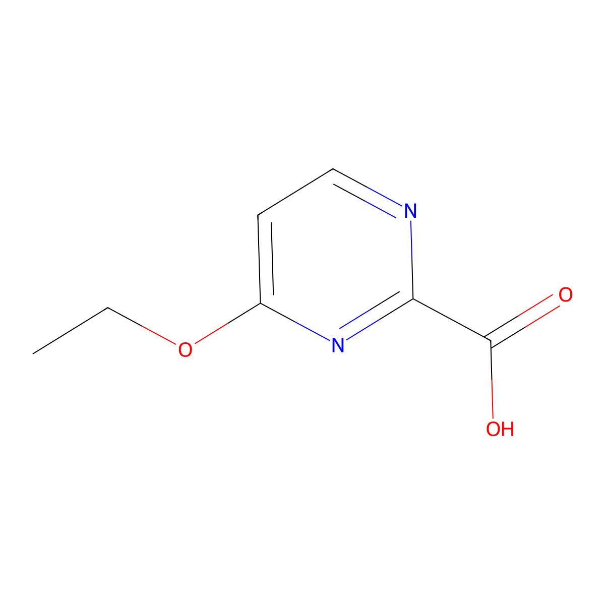 4-Ethoxypyrimidine-2-carboxylic acid molecular structure, CAS 1557200-25-5
