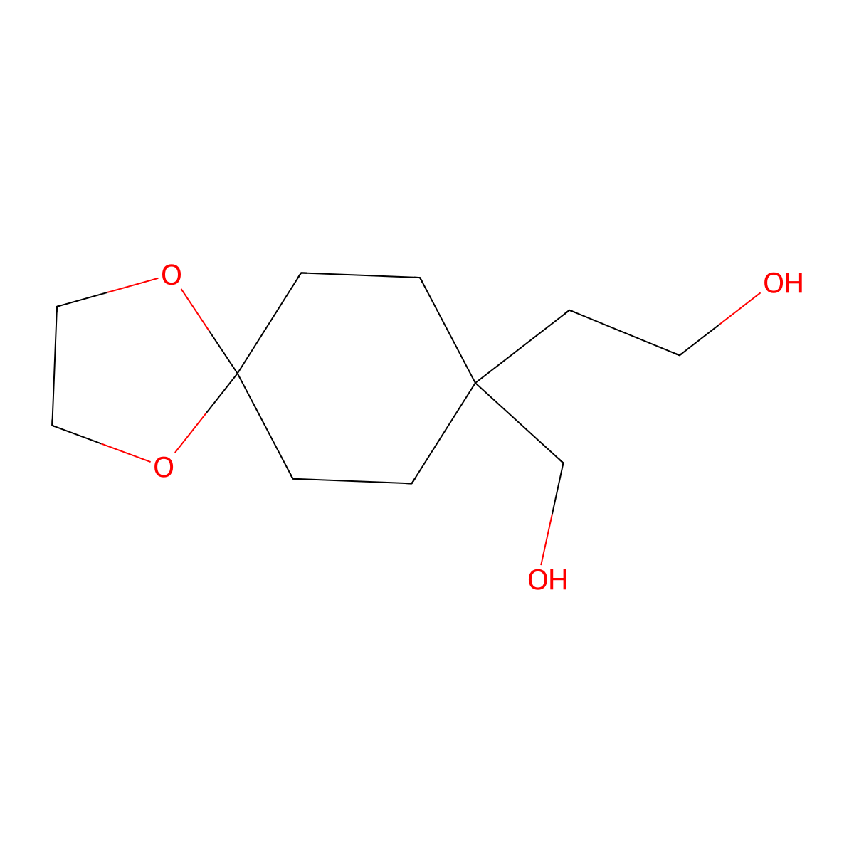 2-[8-(Hydroxymethyl)-1,4-dioxaspiro[4.5]decan-8-yl]ethanol molecular structure, CAS 1557246-92-0