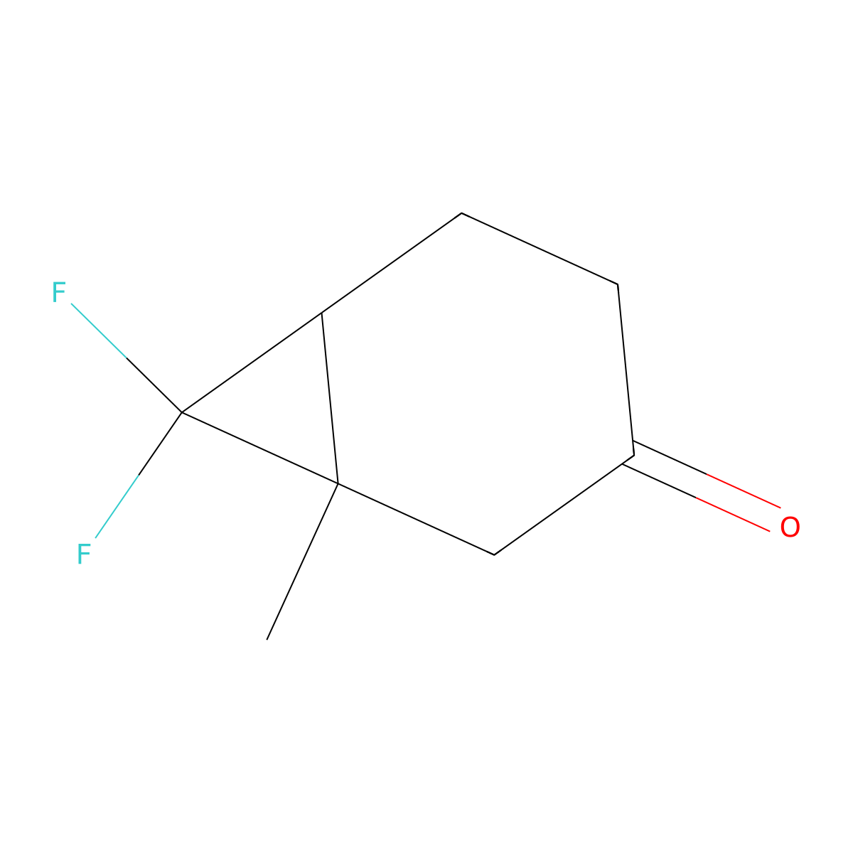 7,7-Difluoro-1-methylbicyclo[4.1.0]heptan-3-one molecular structure, CAS 1557247-48-9