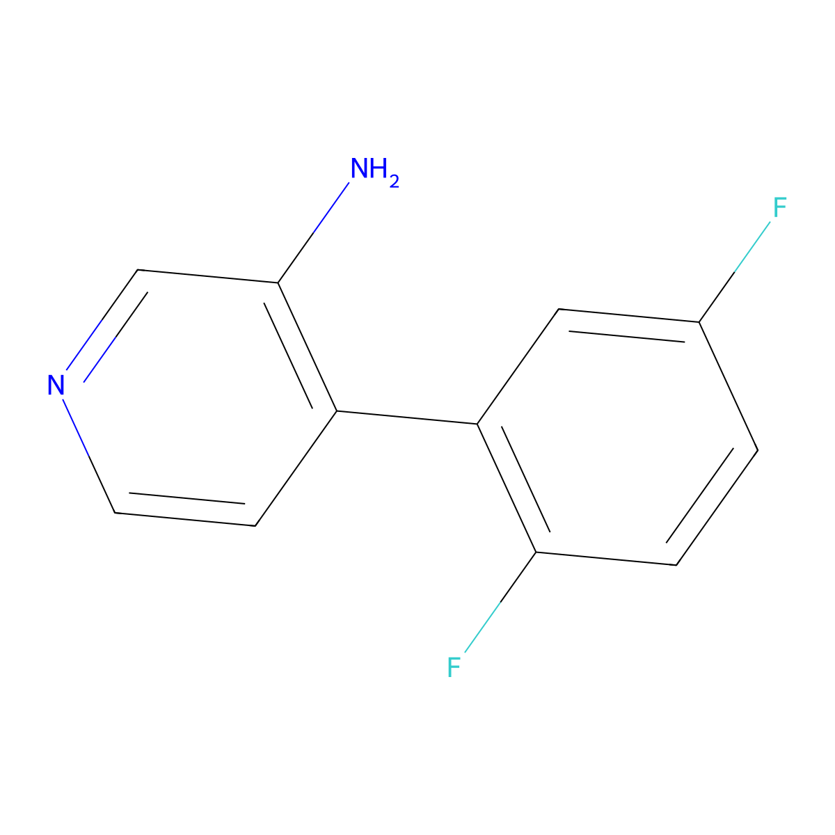 4-(2,5-Difluorophenyl)pyridin-3-amine molecular structure, CAS 1557257-53-0