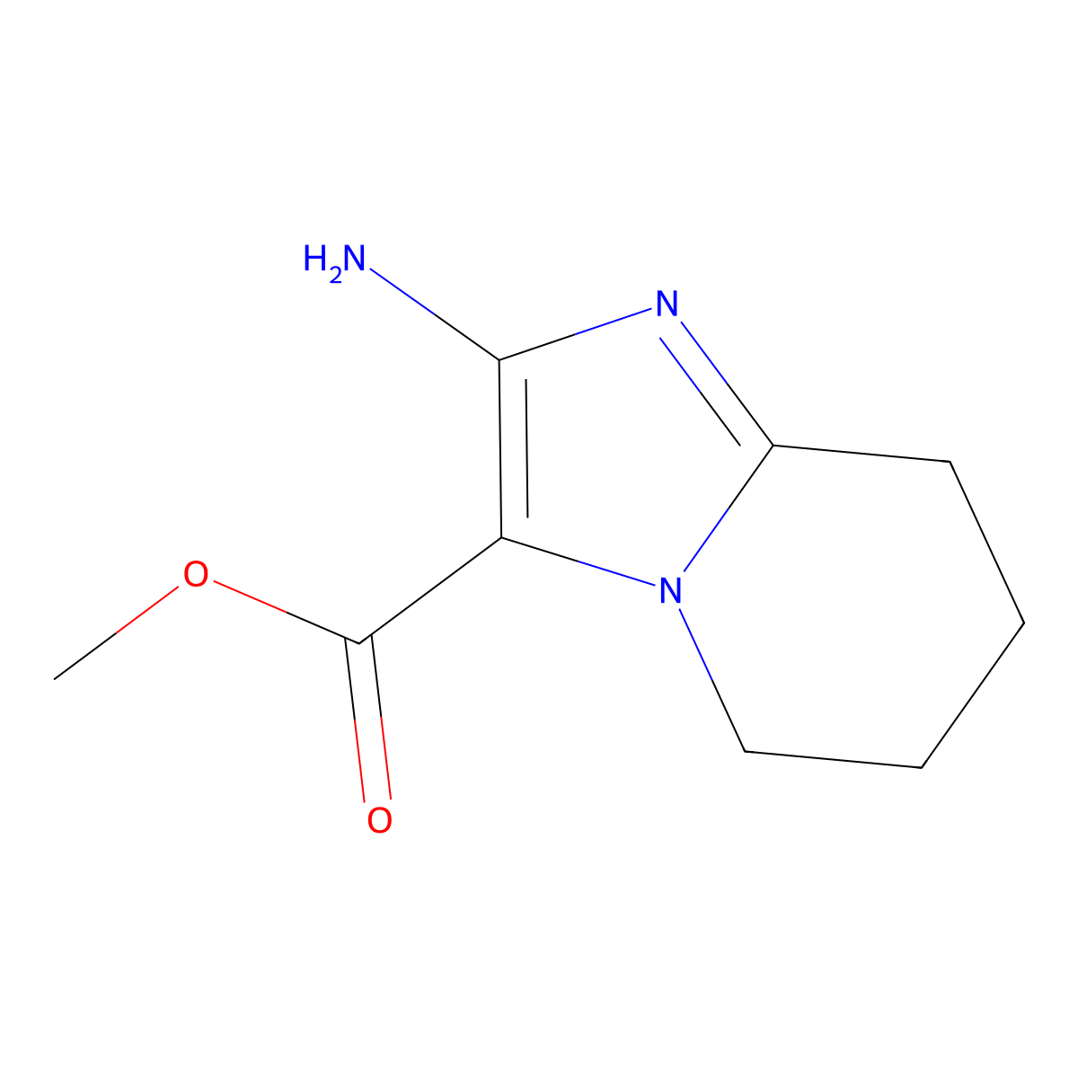 Methyl 2-amino-5H,6H,7H,8H-imidazo[1,2-a]pyridine-3-carboxylate molecular structure, CAS 1557261-89-8