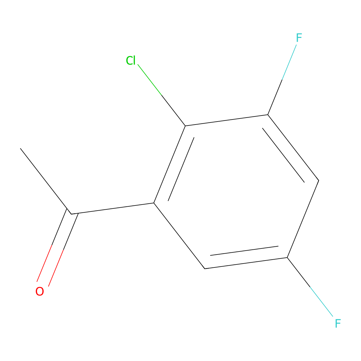 1-(2-Chloro-3,5-difluorophenyl)ethanone molecular structure, CAS 1557263-34-9
