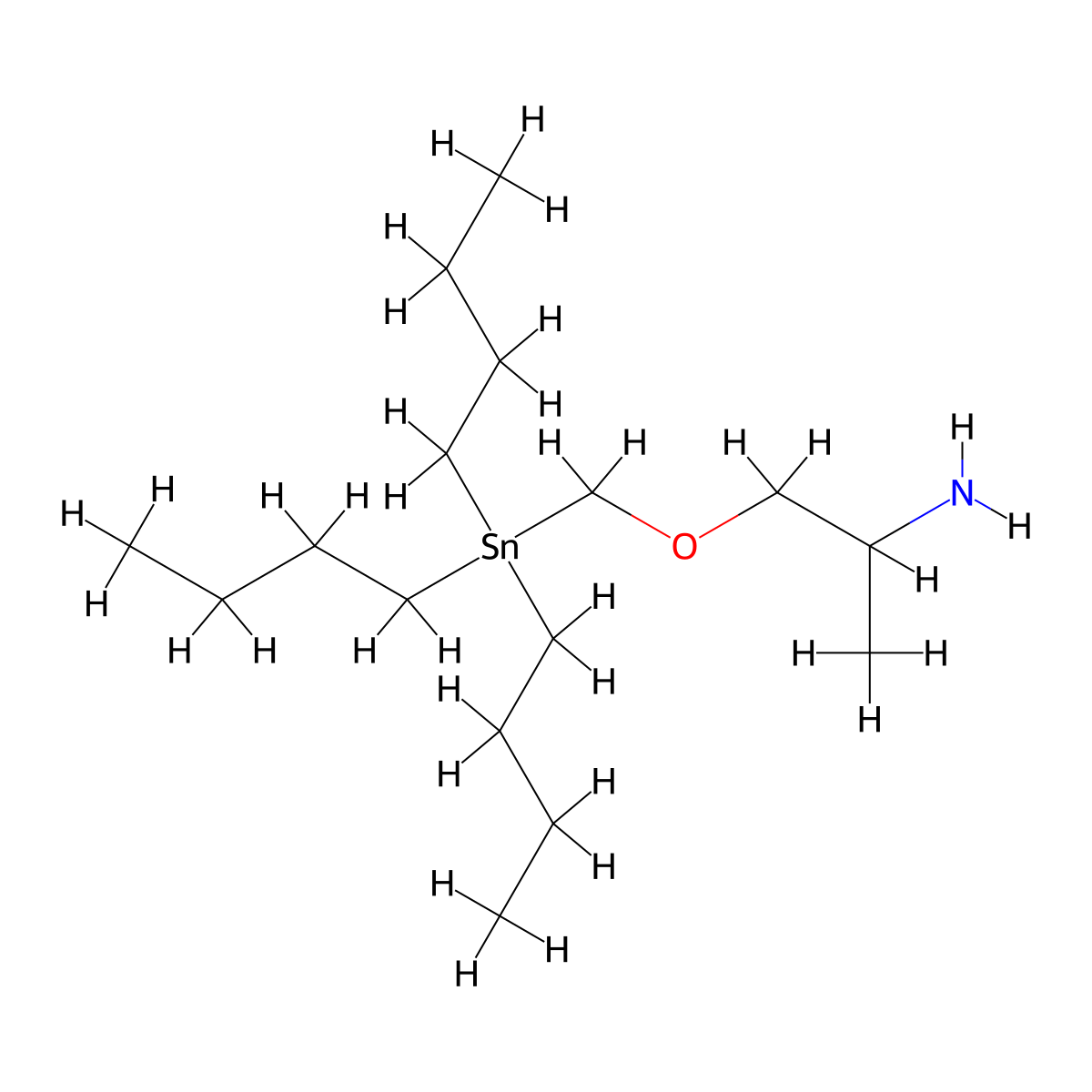 [(2-Aminopropoxy)methyl]tributylstannane molecular structure, CAS 1557288-09-1
