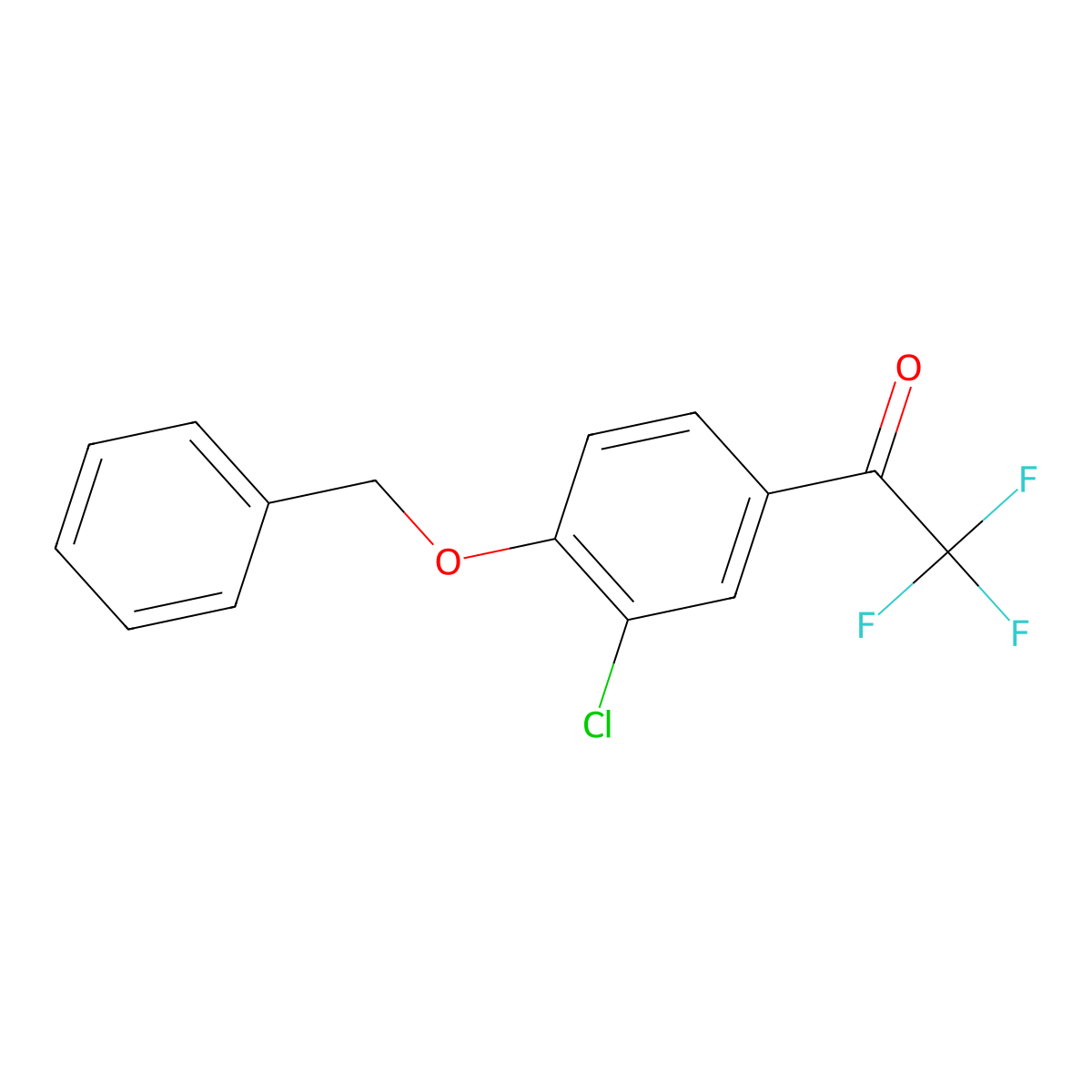 1-(4-(Benzyloxy)-3-chlorophenyl)-2,2,2-trifluoroethanone molecular structure, CAS 1557293-82-9