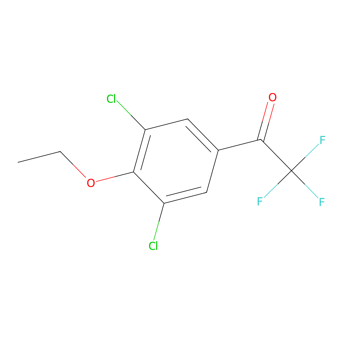 1-(3,5-Dichloro-4-ethoxyphenyl)-2,2,2-trifluoroethanone molecular structure, CAS 1557295-10-9