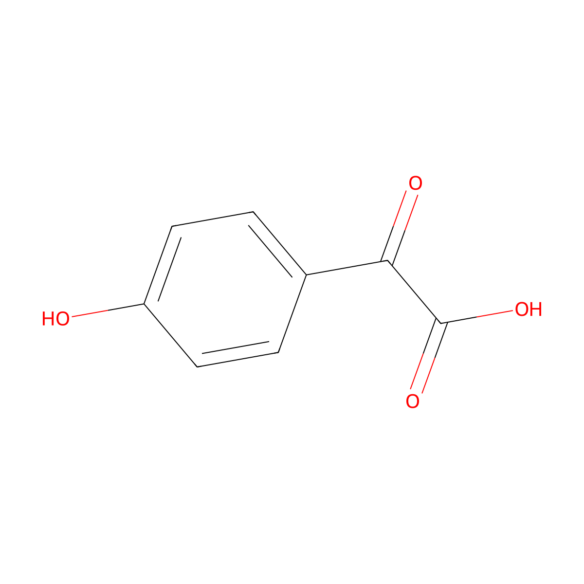 4-Hydroxyphenylglyoxylate molecular structure, CAS 15573-67-8