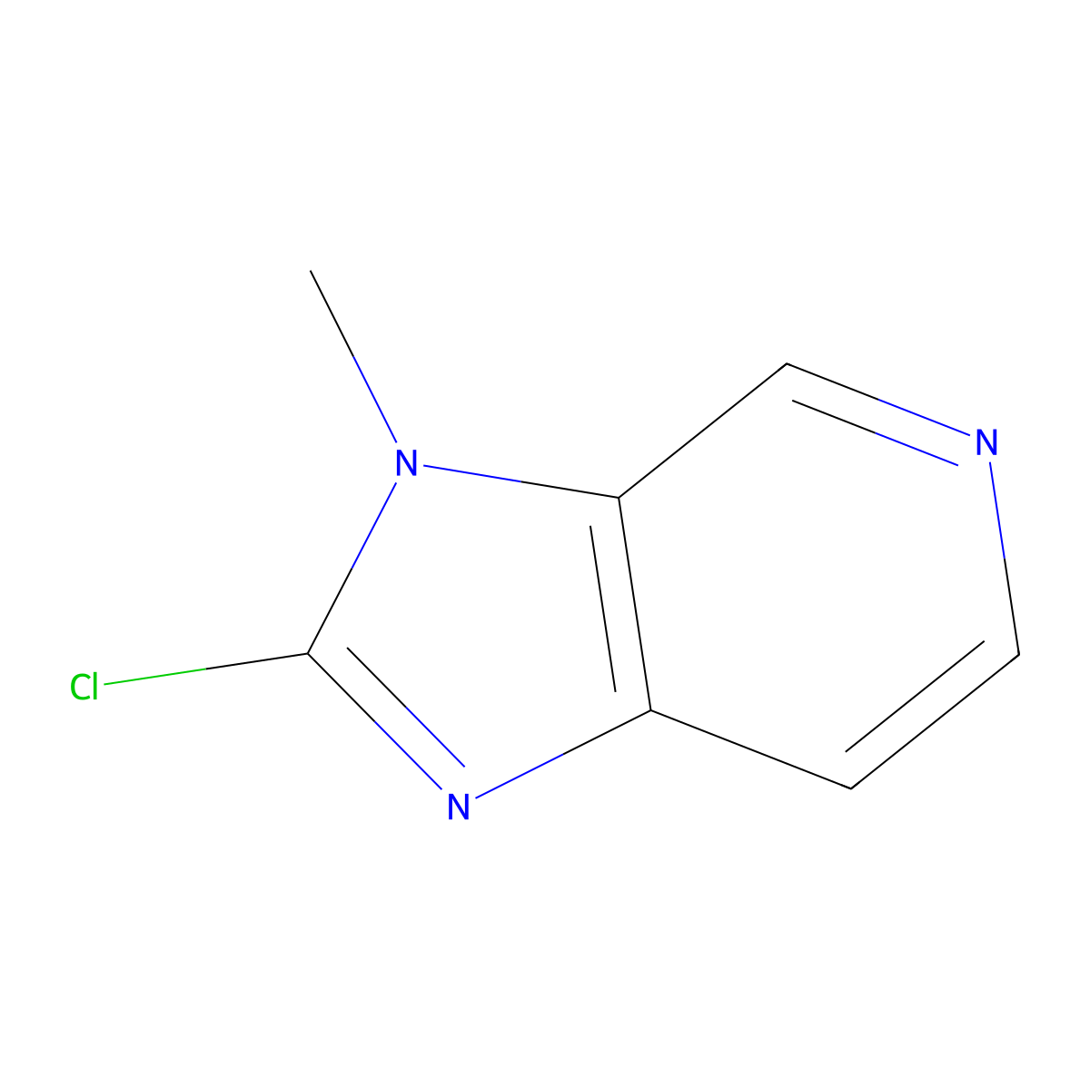 2-chloro-3-methyl-3H-imidazo(4,5-c)pyridine molecular structure, CAS 1557300-23-8