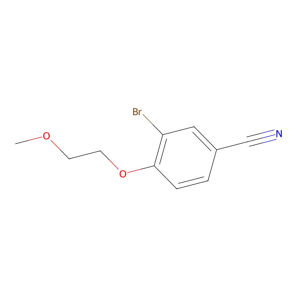 3-Bromo-4-(2-methoxyethoxy)benzonitrile molecular structure, CAS 1557322-67-4