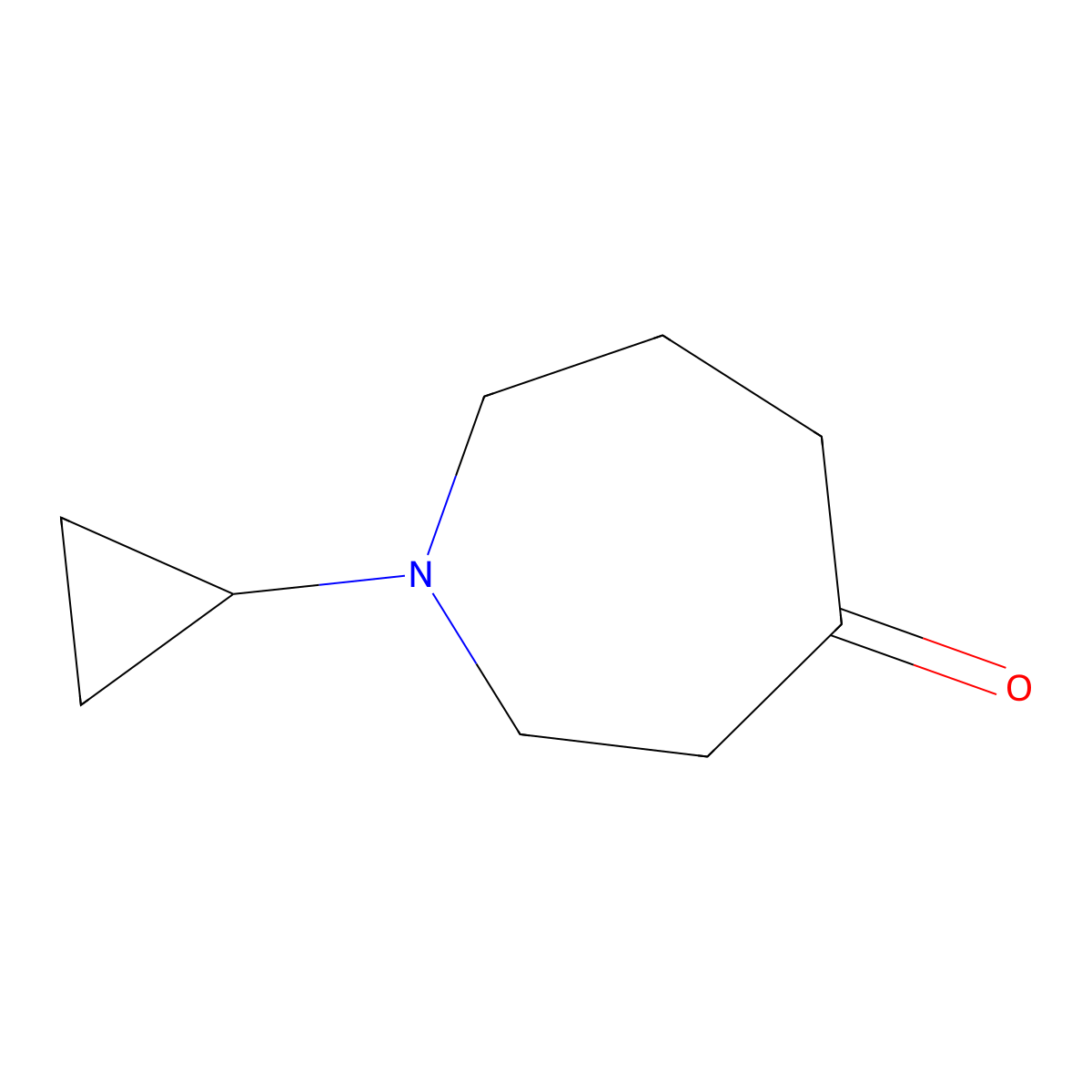 1-Cyclopropylazepan-4-one molecular structure, CAS 1557339-02-2