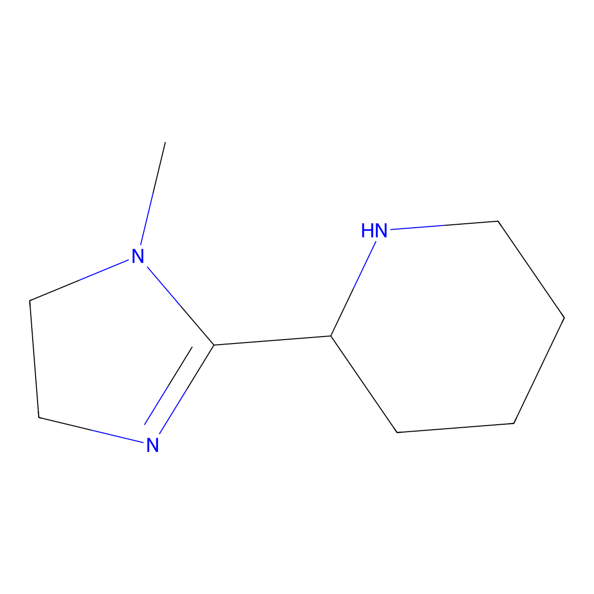 2-(1-Methyl-4,5-dihydro-1H-imidazol-2-yl)piperidine molecular structure, CAS 1557340-14-3