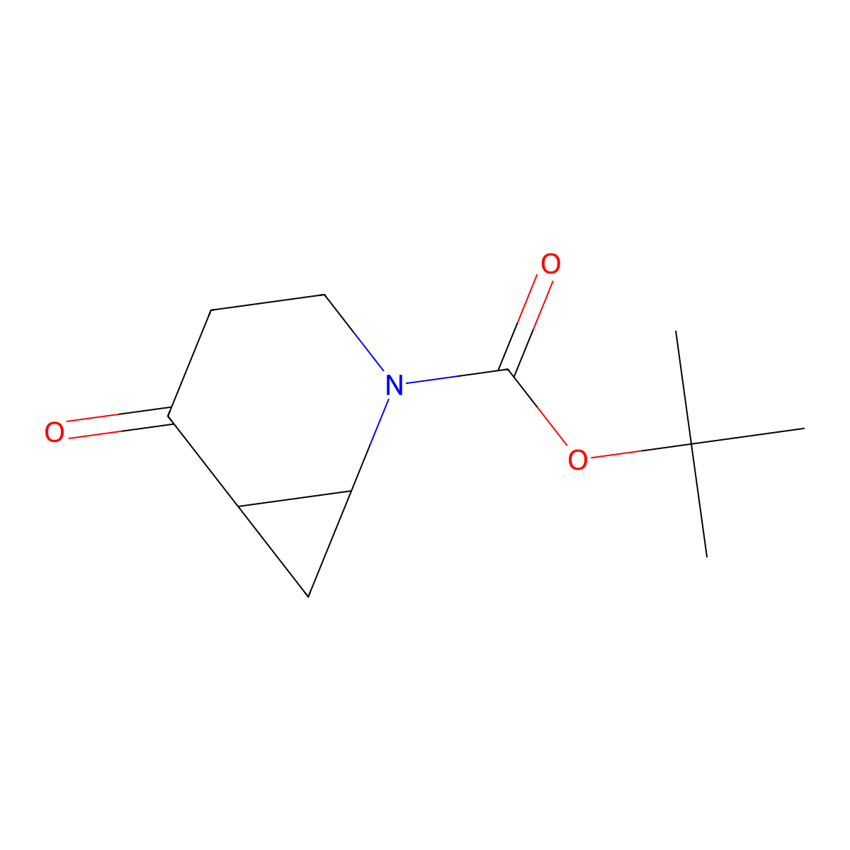 Tert-butyl 5-oxo-2-azabicyclo(4.1.0)heptane-2-carboxylate molecular structure, CAS 1557347-37-1