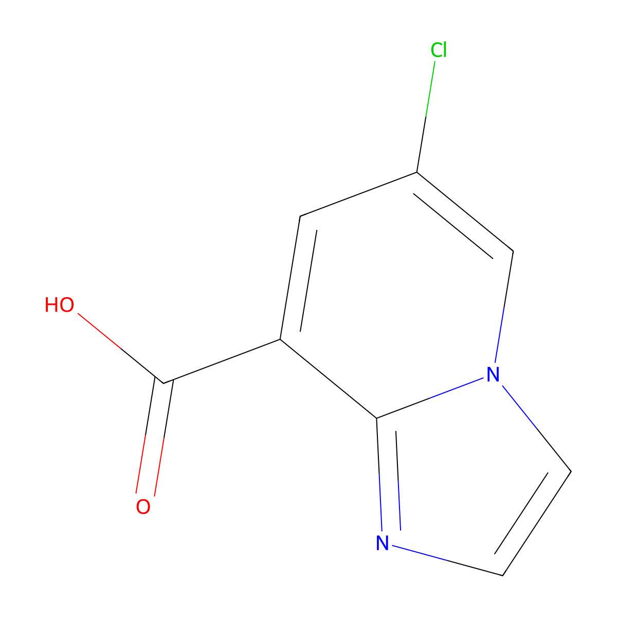6-Chloroimidazo[1,2-a]pyridine-8-carboxylic acid molecular structure, CAS 155735-02-7