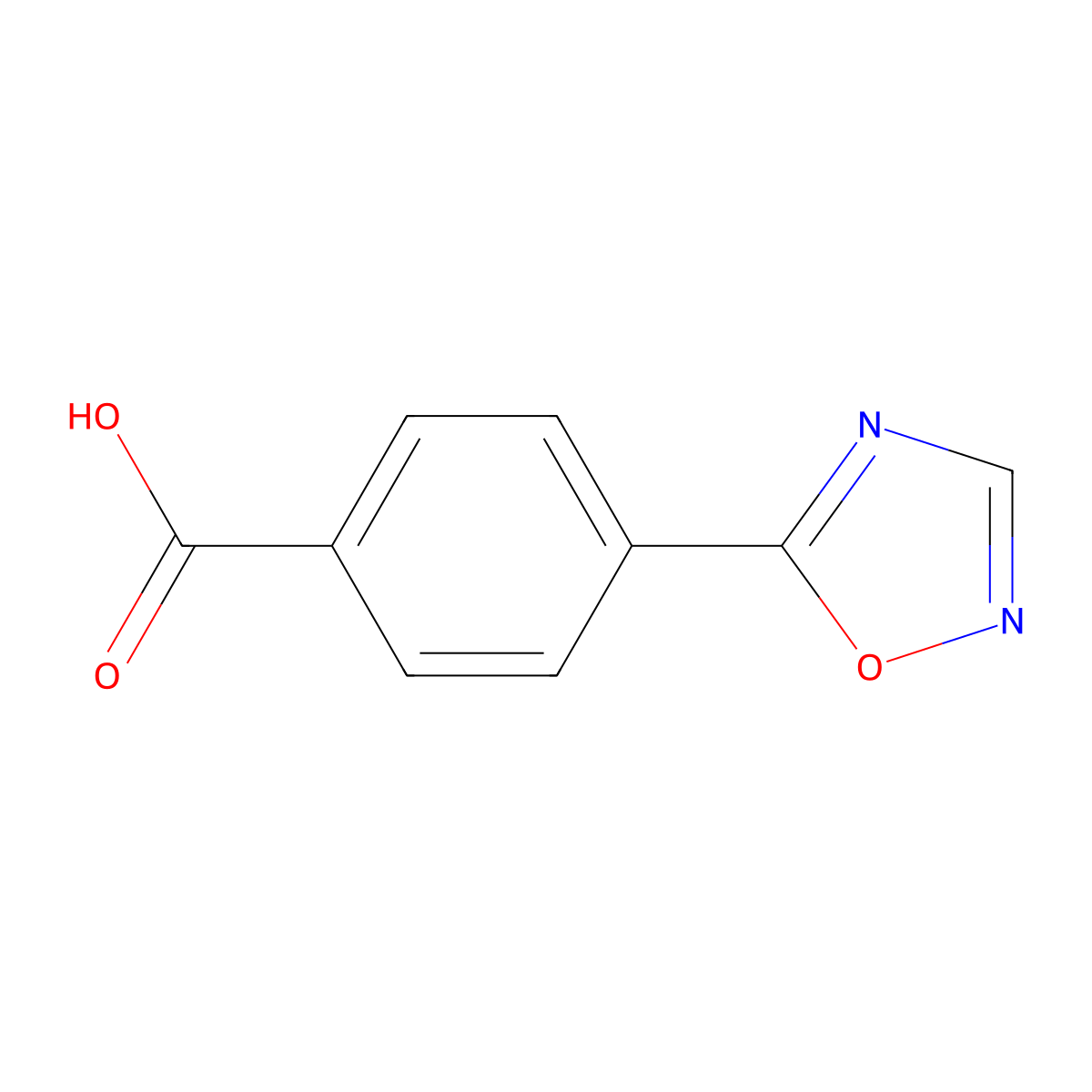 4-(1,2,4-Oxadiazol-5-yl)benzoic acid molecular structure, CAS 1557358-41-4