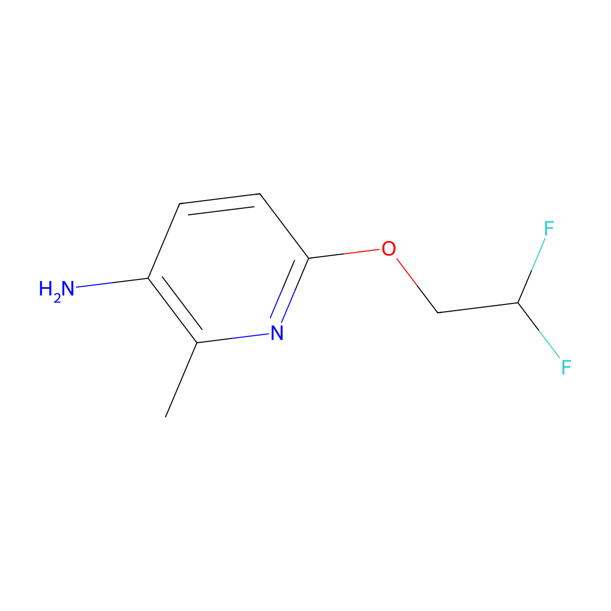 6-(2,2-Difluoroethoxy)-2-methylpyridin-3-amine molecular structure, CAS 1557363-29-7