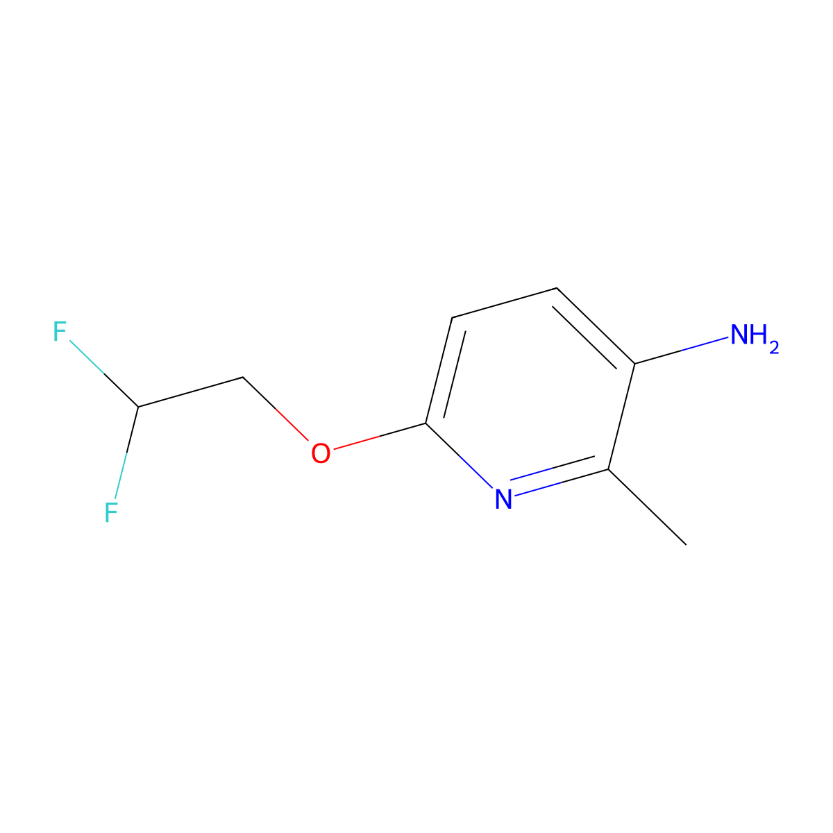 6-(2,2-Difluoroethoxy)-2-methylpyridin-3-amine molecular structure, CAS 1557363-29-7