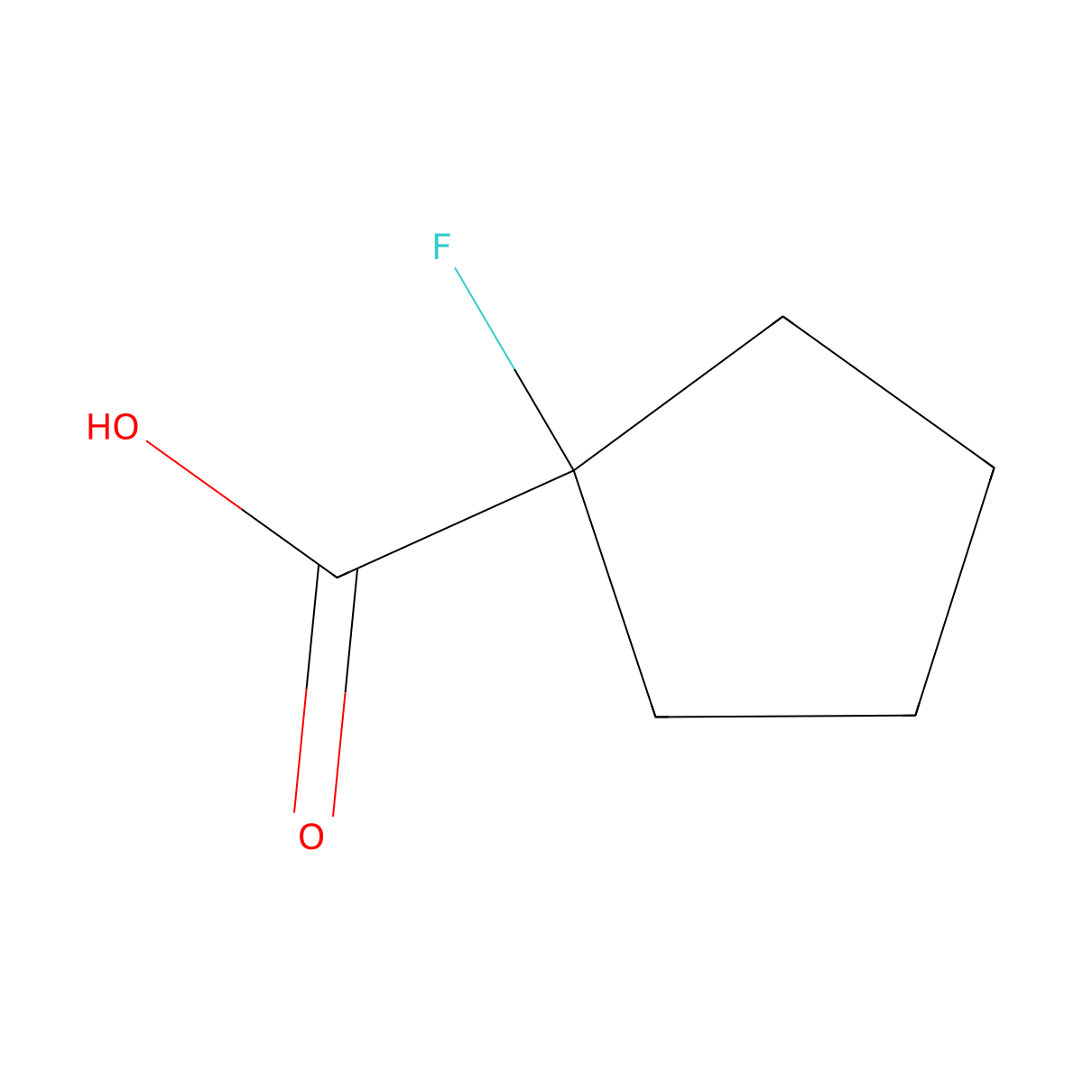 1-Fluorocyclopentane-1-carboxylic acid molecular structure, CAS 1557370-29-2