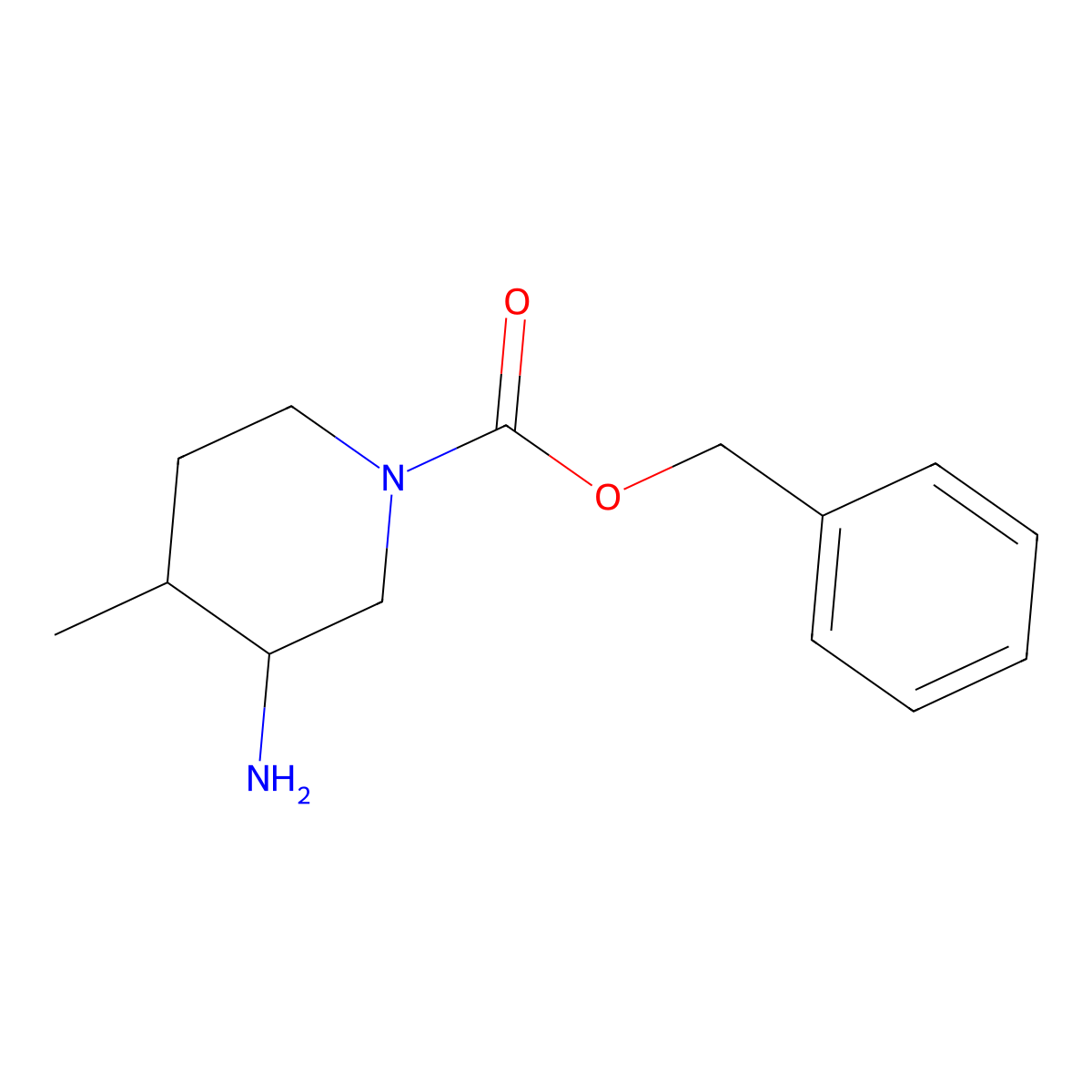 Benzyl 3-amino-4-methylpiperidine-1-carboxylate molecular structure, CAS 1557370-65-6