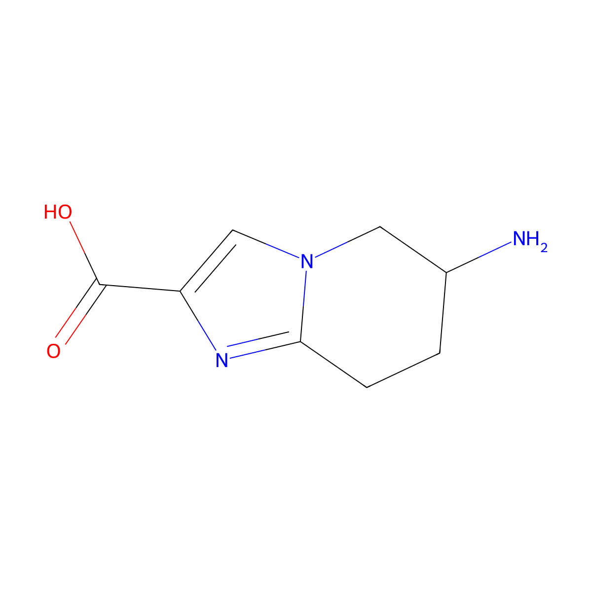 6-Amino-5h,6h,7h,8h-imidazo[1,2-a]pyridine-2-carboxylic acid molecular structure, CAS 1557371-66-0