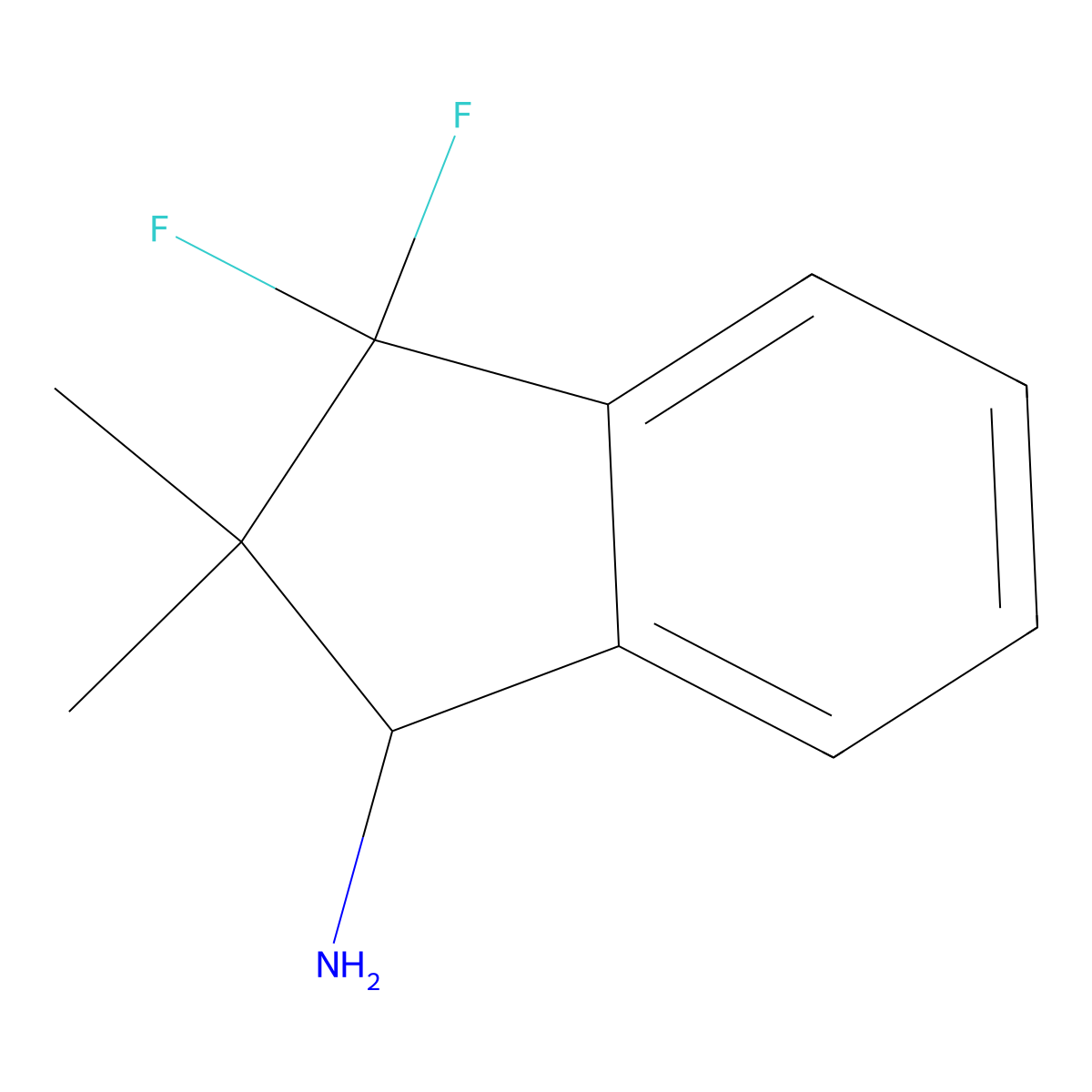 3,3-Difluoro-2,2-dimethyl-2,3-dihydro-1h-inden-1-amine molecular structure, CAS 1557400-41-5