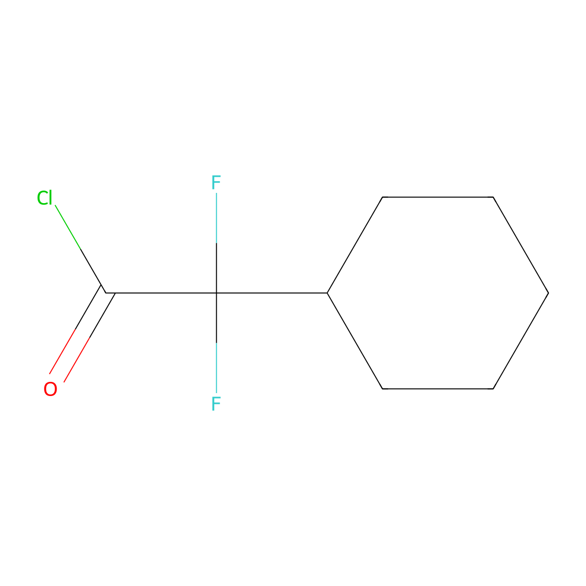 2-Cyclohexyl-2,2-difluoroacetyl chloride molecular structure, CAS 1557400-70-0