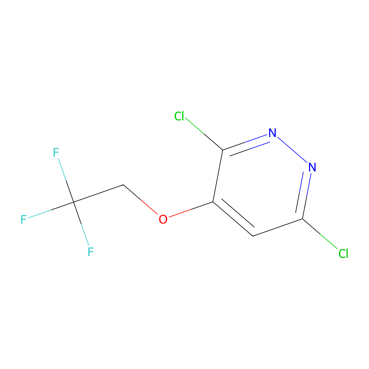 3,6-Dichloro-4-(2,2,2-trifluoroethoxy)pyridazine molecular structure, CAS 1557411-83-2