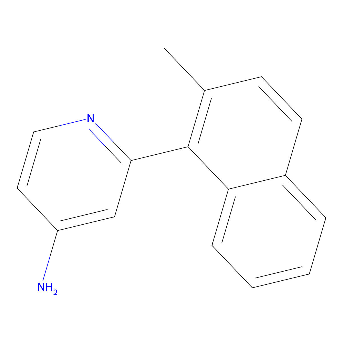 2-(2-Methyl-1-naphthalenyl)-4-pyridinamine molecular structure, CAS 1557418-17-3