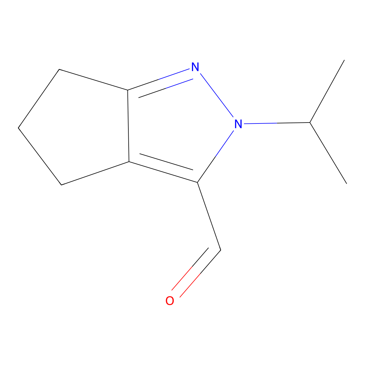 2-(Propan-2-yl)-2H,4H,5H,6H-cyclopenta[c]pyrazole-3-carbaldehyde molecular structure, CAS 1557436-46-0
