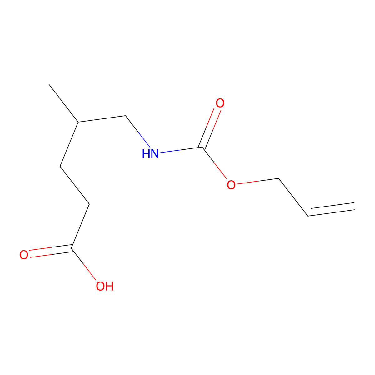 4-Methyl-5-{[(prop-2-en-1-yloxy)carbonyl]amino}pentanoic acid molecular structure, CAS 1557454-85-9